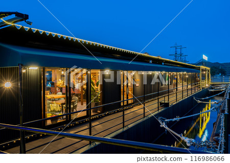 道之站海濱下田港船餐廳日落景觀 道之站海濱下田港船餐廳日落景觀 116986066