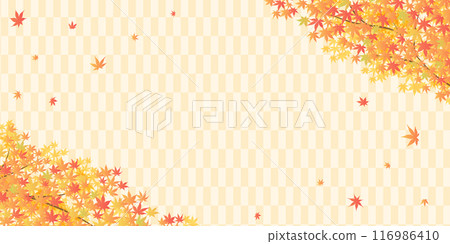 Autumn leaves maple background 116986410