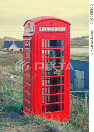 British red telephone booth (photographed in 2000, negative film) British red telephone booth (photographed in 2000, negative film) 116986560