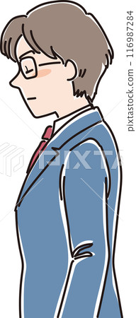 各年齡層的人_側身_閉眼低頭_學生_高中男生_男學生 各年齡層的人_側身_閉眼低頭_學生_高中男生_男學生 116987284