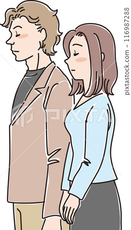 各年齡層的人_側身_閉眼低頭_男女_情侶_情侶_20幾歲_30幾歲 116987288