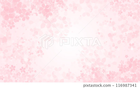 Background of cherry blossoms in full bloom 116987341