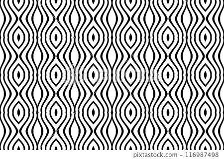 Abstract Seamless Wavy Lines Pattern. Abstract Seamless Wavy Lines Pattern. 116987498