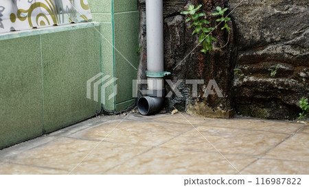 photo of old mossy pipe 116987822