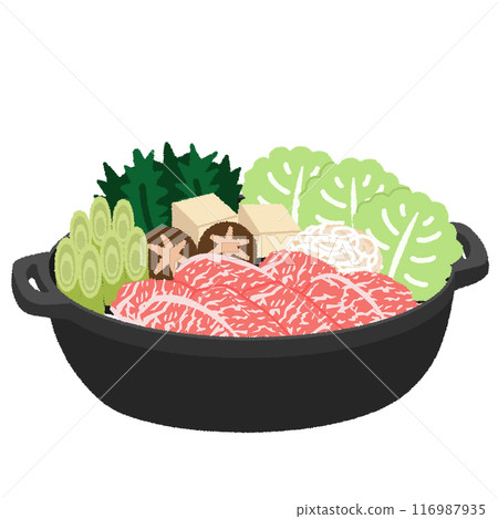 Illustration of sukiyaki 116987935