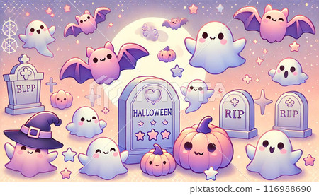 Cute seamless pattern for halloween 116988690