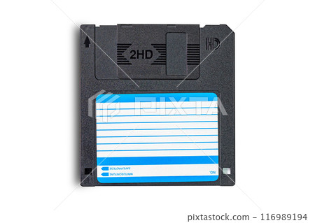 Top view single diskette for old computer. 116989194
