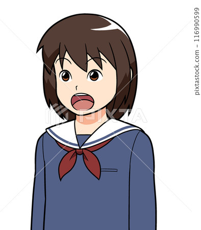 Student girl surprise 116990599