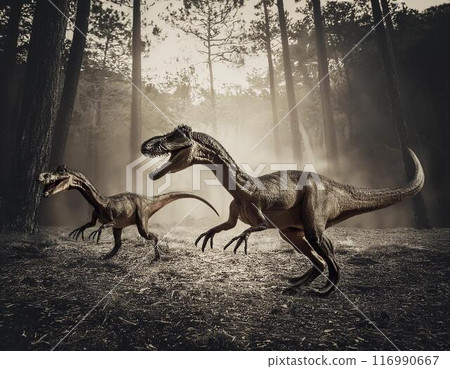 The distinctive shape of Fukuiraptor and its ecology at the time 116990667