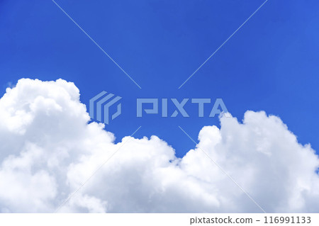 夏季藍天與雲彩橫濱 116991133