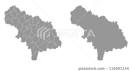 Saratov Oblast map, administrative division of Russia. Vector illustration. Saratov Oblast map, administrative division of Russia. Vector illustration. 116991234