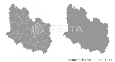 Penza Oblast map, administrative division of Russia. Vector illustration. Penza Oblast map, administrative division of Russia. Vector illustration. 116991235
