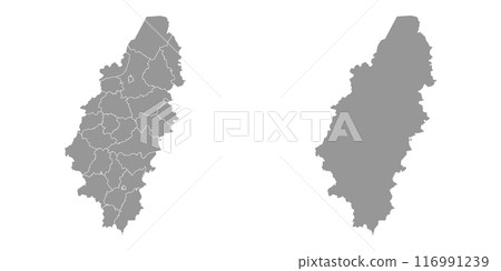 Pskov Oblast map, administrative division of Russia. Vector illustration. 116991239