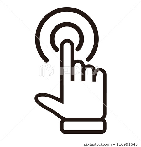 touch hand cursor click icon 116991643