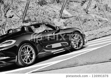 A shiny black convertible A shiny black convertible 116991878