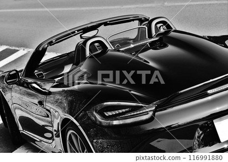 A shiny black convertible A shiny black convertible 116991880