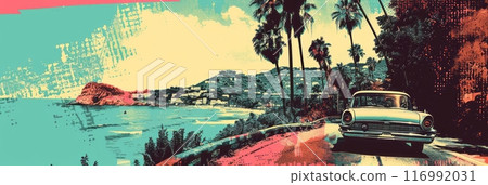 Pop art design, halftone and retro style, travel concept 116992031
