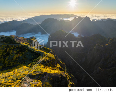 Aerial view at Pico do Arieiro, Madeira, Portugal Aerial view at Pico do Arieiro, Madeira, Portugal 116992510