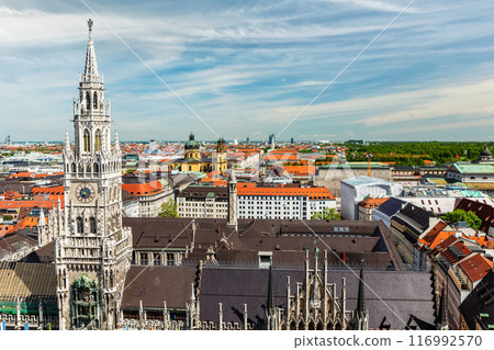 Aerial view of Munich, Germany 116992570