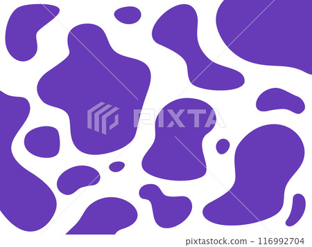 The cow pattern in purple color. Isolated Vector Illustration 116992704