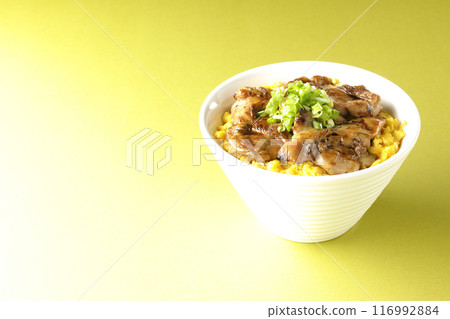 Grilled pheasant rice bowl, Yakitori rice bowl, Oyako rice bowl Grilled pheasant rice bowl, Yakitori rice bowl, Oyako rice bowl 116992884