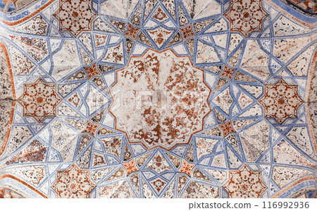 Decoration of ceiling of the winter mosque of Abdulaziz Khan 116992936