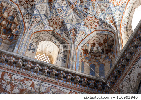 Interior of winter mosque of Abdulaziz Khan Madrasah 116992940