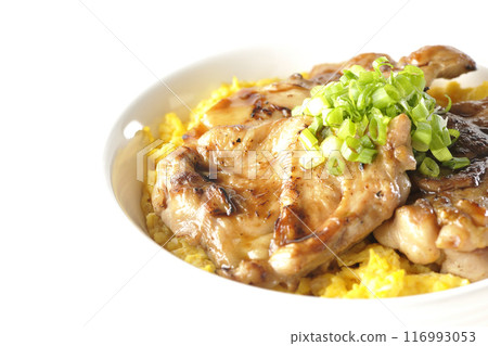 Kijiyaki-don,Yakitori-don,Oyako-don,在白色背景下拍攝 Kijiyaki-don,Yakitori-don,Oyako-don,在白色背景下拍攝 116993053