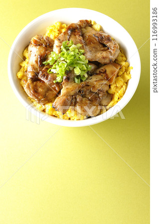 Grilled pheasant rice bowl, Yakitori rice bowl, Oyako rice bowl Grilled pheasant rice bowl, Yakitori rice bowl, Oyako rice bowl 116993186