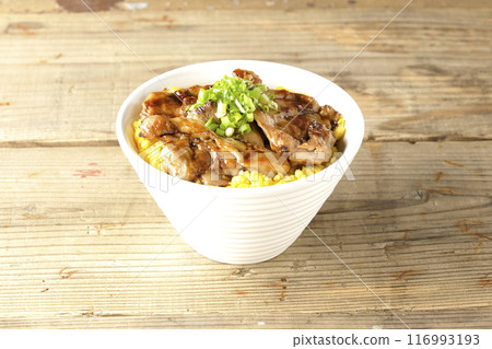 Grilled pheasant rice bowl, Yakitori rice bowl, Oyako rice bowl 116993193