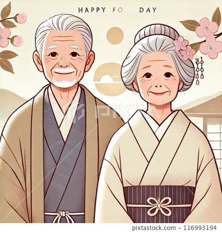 An elderly couple standing close together with gentle smiles An elderly couple standing close together with gentle smiles 116993194