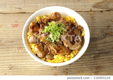 Grilled pheasant rice bowl, Yakitori rice bowl, Oyako rice bowl Grilled pheasant rice bowl, Yakitori rice bowl, Oyako rice bowl 116993220