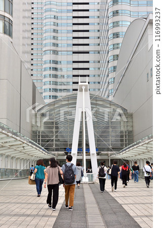 從 Minato Mirai Pacifico Yokoha 舉辦活動返回的人們 116993237