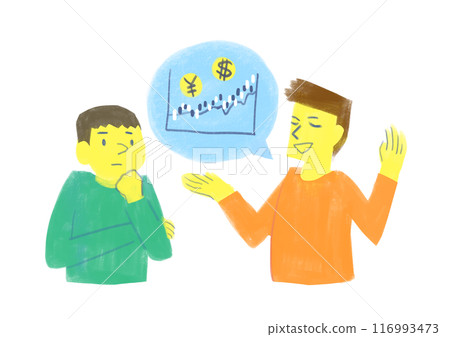 A man talking about stocks A man talking about stocks 116993473