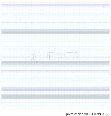 Graph paper. Printable grid paper with stave on a white background. A blank music sheet paper with staff. Geometric pattern for composition, education, school. Realistic lined paper blank Graph paper. Printable grid paper with stave on a white background. A blank music sheet paper with staff. Geometric pattern for composition, education, school. Realistic lined paper blank 116993492