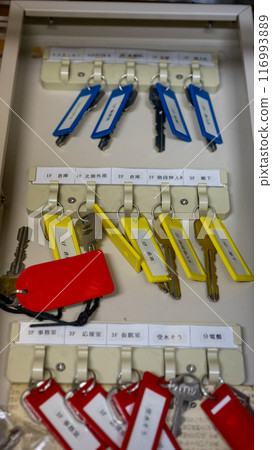 管理財產(公寓)的鑰匙箱和鑰匙(鑰匙圈) 管理財產(公寓)的鑰匙箱和鑰匙(鑰匙圈) 116993889