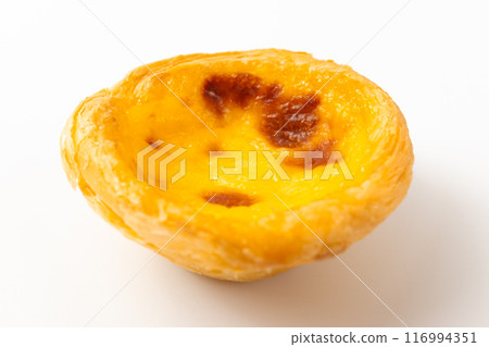 Egg tarts on a white background Egg tarts on a white background 116994351