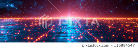 Abstract background red and blue with luminous dots Abstract background red and blue with luminous dots 116994547