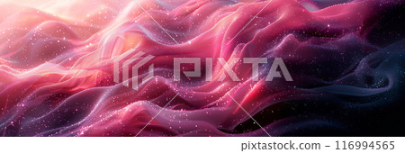 Banner of pink and purple background with a lot of sparkles 116994565
