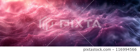 Banner of pink and purple wave with a lot of sparkles 116994566