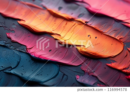 Background of a blue, red and orange brush stroke 116994578