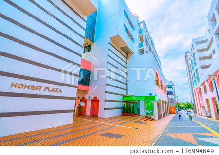 日本橫濱市景，JR橫濱線東海市站南口，站前商店街景觀=7月20日 116994649