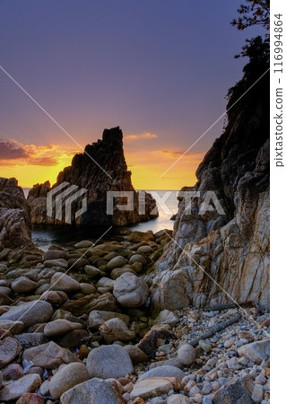 Mihama Coast dyed in the sunset Mihama Coast dyed in the sunset 116994864