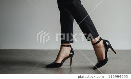 female legs in stylish shoes 116994993