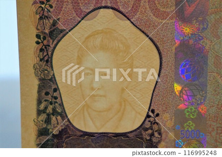 New banknotes, 5,000 yen notes, 5000 yen, Umeko Tsuda 116995248
