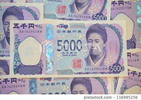 新紙幣鈔票 5000 日元鈔票 5000 日元津田梅子 116995256