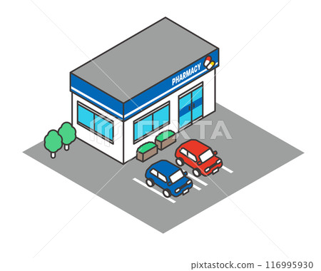 Simple and easy to use isometric pharmacy / Vector illustration material / Drug store / Isometric Simple and easy to use isometric pharmacy / Vector illustration material / Drug store / Isometric 116995930