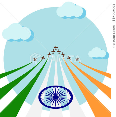 Air show for celebrate the national day of India 116996093