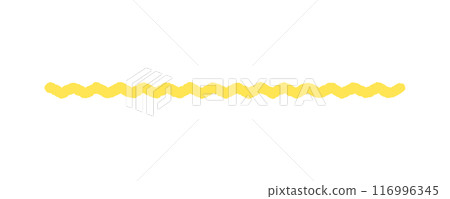 手寫黃色波浪線-簡單時尚的底線/裝飾材料 手寫黃色波浪線-簡單時尚的底線/裝飾材料 116996345