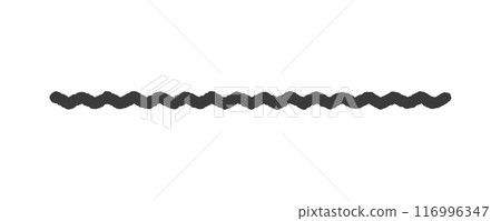 Handwritten black wavy lines - simple and stylish underline decoration material 116996347